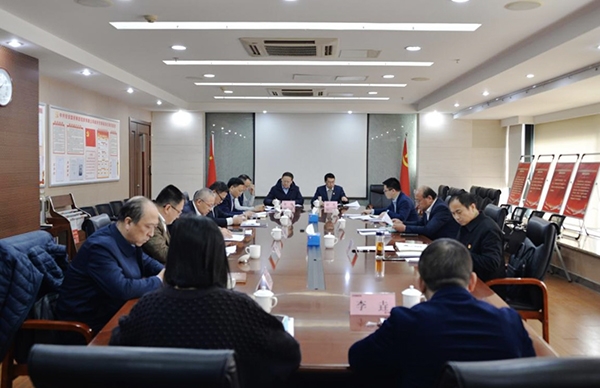 九游会j9集团党委副书记、总经理朱胜利到安徽国贸调研转型发展工作